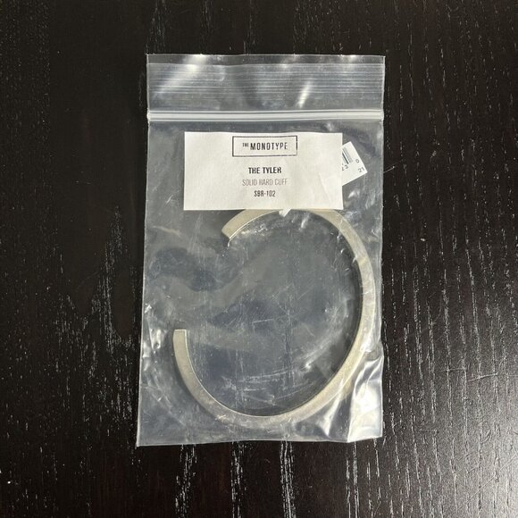 THE MONOTYPE 'The Tyler' Mens Silver-Plated Brass Square Cuff Bracelet NEW - Picture 6 of 7